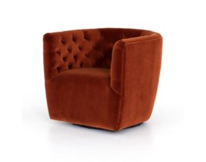 Four Hands Hanover Sapphire Rust Swivel Chair