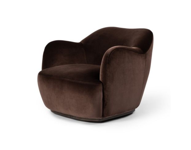 Four Hands Julius Surrey Cocoa Swivel Chair large image number 3