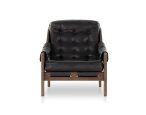 Four Hands Halston Heirloom Black Genuine Leather Accent Chair