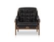 Four Hands Halston Heirloom Black Genuine Leather Accent Chair small image number 1