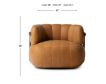 Four Hands Doss Palermo Cognac Genuine Leather Swivel Chair small image number 11