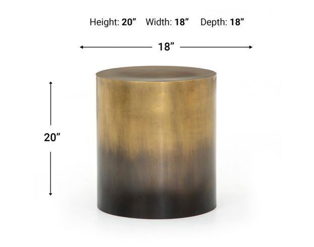 Four Hands Asher Ombre Brass End Table large image number 6