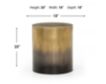 Four Hands Asher Ombre Brass End Table small image number 6