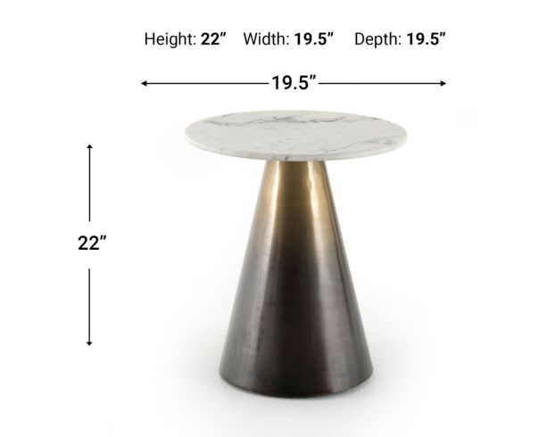 Four Hands Asher Armon Ombre Brass End Table large image number 10