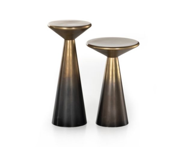 Four Hands Asher Ombre Brass End Table (Set of 2) large image number 1