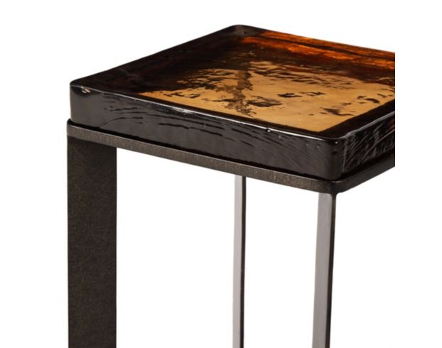 Four Hands Lennie Amber Cast Glass End Table large image number 6