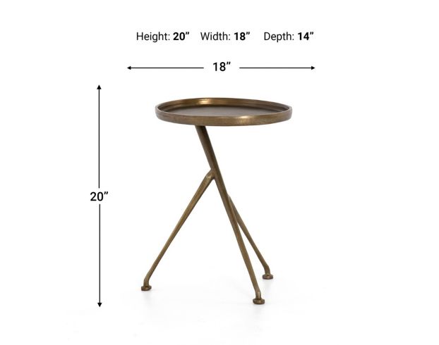 Four Hands Schmidt Antique Brass Accent Table large image number 13