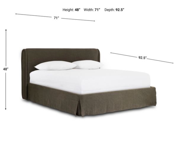 Four Hands Wyndham Broadway Olive Queen Bed large image number 11