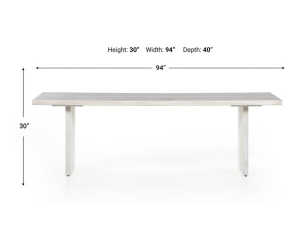 Four Hands Katarina White Dining Table large image number 11