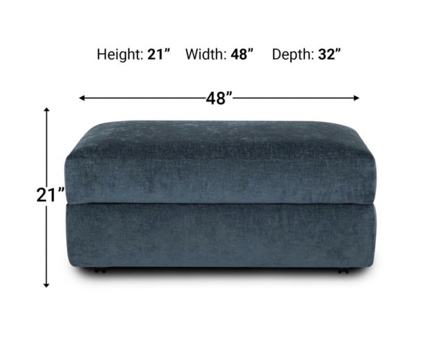 Franklin Indigo Blue Storage Cocktail Ottoman large image number 5