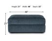 Franklin Indigo Blue Storage Cocktail Ottoman small image number 5