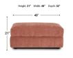 Franklin Dahlia Sienna Rust Storage Ottoman small image number 5