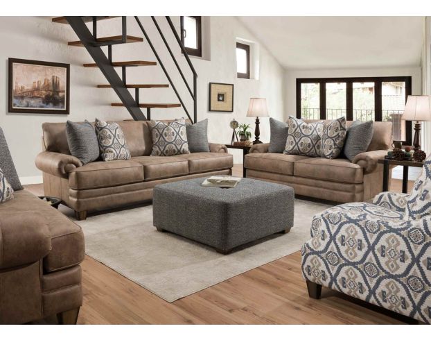 Franklin Sicily Brown Loveseat large image number 10