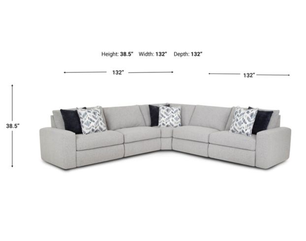 Franklin Toronto Dove 5-Piece Power Reclining Sectional large image number 9