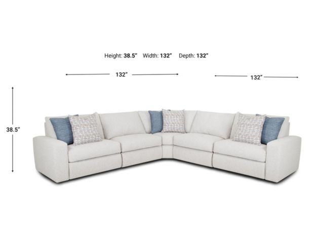 Franklin Toronto Oyster 5-Piece Power Reclining Sectional large image number 9