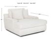 Franklin Bellini Cream Chaise Lounger with USB Ports and Cupholders small image number 9