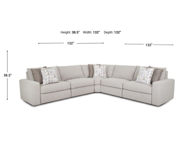 Franklin Toronto Linen 5-Piece Power Reclining Sectional large image number 9