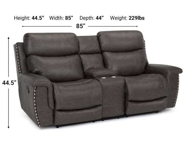Franklin Brixton Reclining Loveseat with Console large image number 7