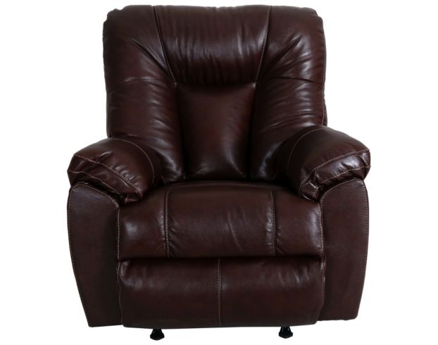 Franklin Connery Brown Leather Rocker Recliner large image number 1
