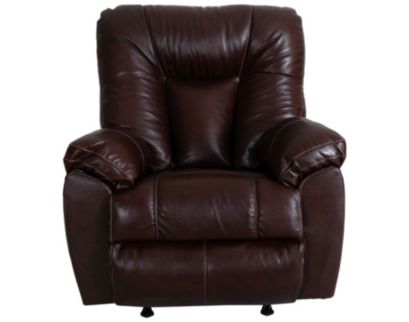 Franklin Connery Brown Leather Rocker Recliner