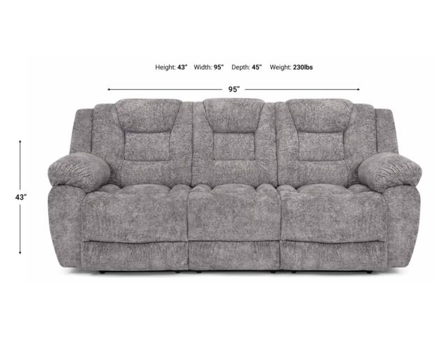 Franklin Hayworth Gray Reclining Sofa large image number 6