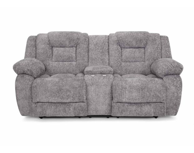 Franklin Hayworth Gray Reclining Loveseat with Console large image number 1