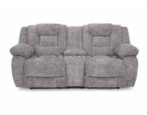 Franklin Hayworth Gray Reclining Loveseat with Console