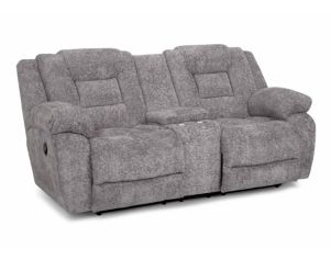 Franklin Hayworth Gray Reclining Loveseat with Console