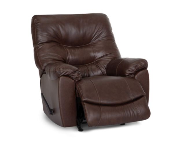 Franklin Trilogy Brown Leather Rocker Recliner large image number 2