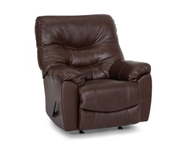 Franklin Trilogy Brown Leather Rocker Recliner large image number 3