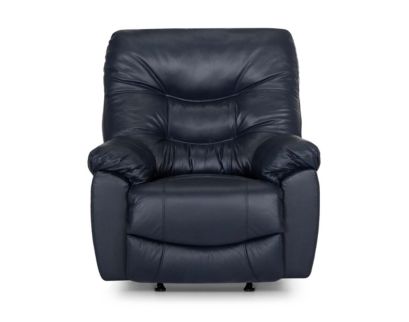 Franklin Trilogy Blue Leather Rocker Recliner