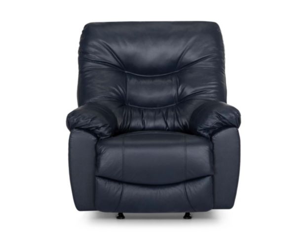 Franklin Trilogy Blue Leather Rocker Recliner large image number 1