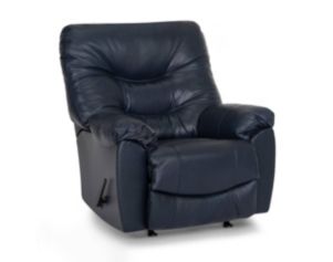 Franklin Trilogy Blue Leather Rocker Recliner