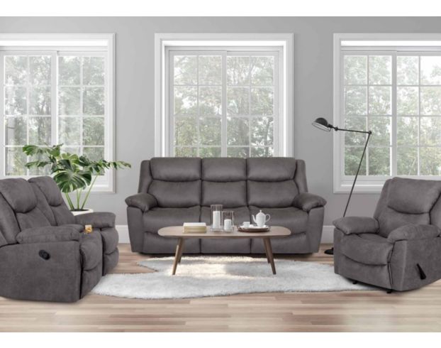 Franklin Trooper Gray Reclining Sofa large image number 6