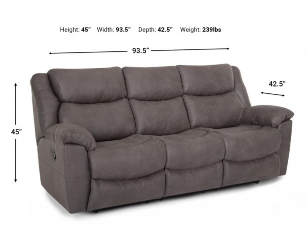 Franklin Trooper Gray Reclining Sofa large image number 7