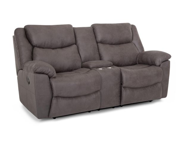 Franklin Trooper Gray Reclining Loveseat with Console large image number 2