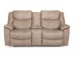 Franklin Trooper Tan Reclining Loveseat with Console small image number 1