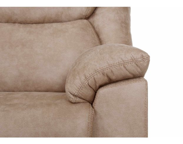 Franklin Trooper Tan Reclining Loveseat with Console large image number 6