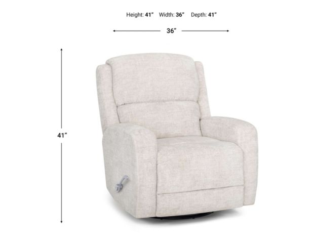 Franklin Stratus Cream Swivel Glider Recliner large image number 7