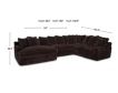 Franklin Angel Chocolate Brown 4-Piece Sectional with Left Chaise small image number 6