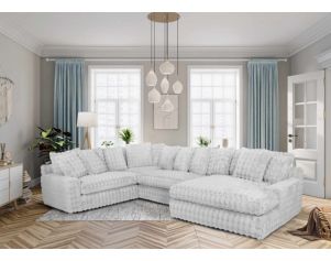 Franklin Angel 4 Piece Dove Gray Sectional w/ RAF Chaise