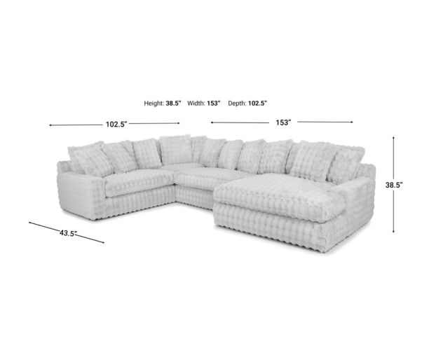 Franklin Angel 4 Piece Dove Gray Sectional w/ RAF Chaise large image number 9