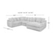 Franklin Angel 4 Piece Dove Gray Sectional w/ RAF Chaise small image number 9