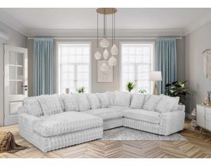 Franklin Angel Dove Gray 4-Piece Sectional with Left Chaise