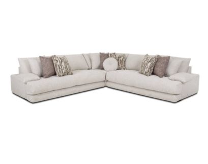 Franklin Jade Tan 3-Piece Sectional with USB Ports