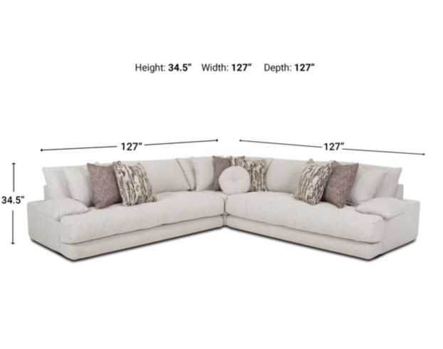 Franklin Jade Tan 3 Piece Sectional w/ USB Ports large image number 13