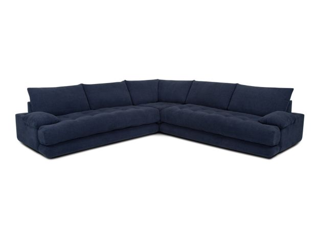 Franklin Neptune Blue 3 Piece Sectional w/ USB Ports large image number 1