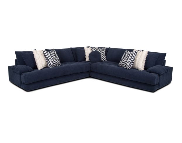 Franklin Neptune Blue 3 Piece Sectional w/ USB Ports large image number 2