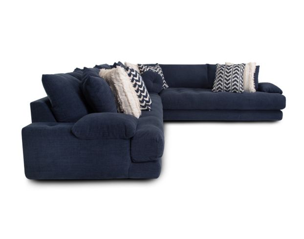 Franklin Neptune Blue 3 Piece Sectional w/ USB Ports large image number 4