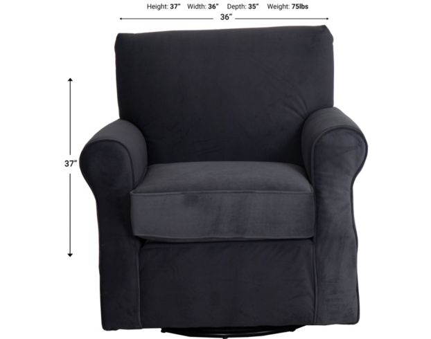 Fusion Grab A Seat Asphalt Swivel Chair large image number 5